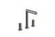 AXOR-HG-AXOR-Uno-3-Loch-Waschtischarmatur-200-mit-Zerogriffen-und-Zugstangen-Ablaufgarnitur-Polished-Black-Chrome-45133330 gallery number 1
